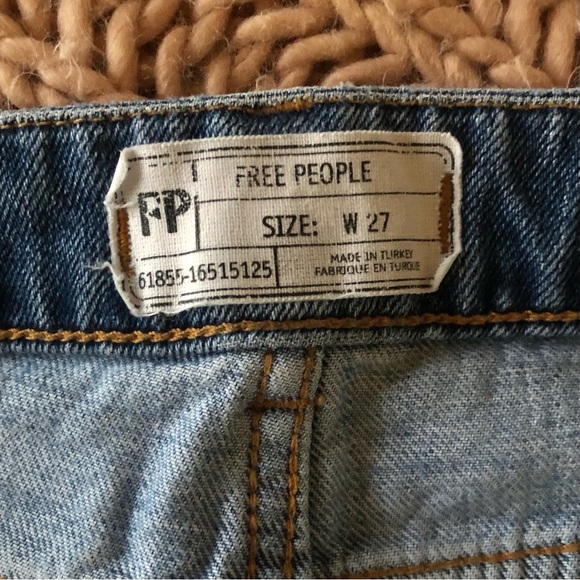 Free People Two Toned Distressed Jeans - Picture 6 of 7